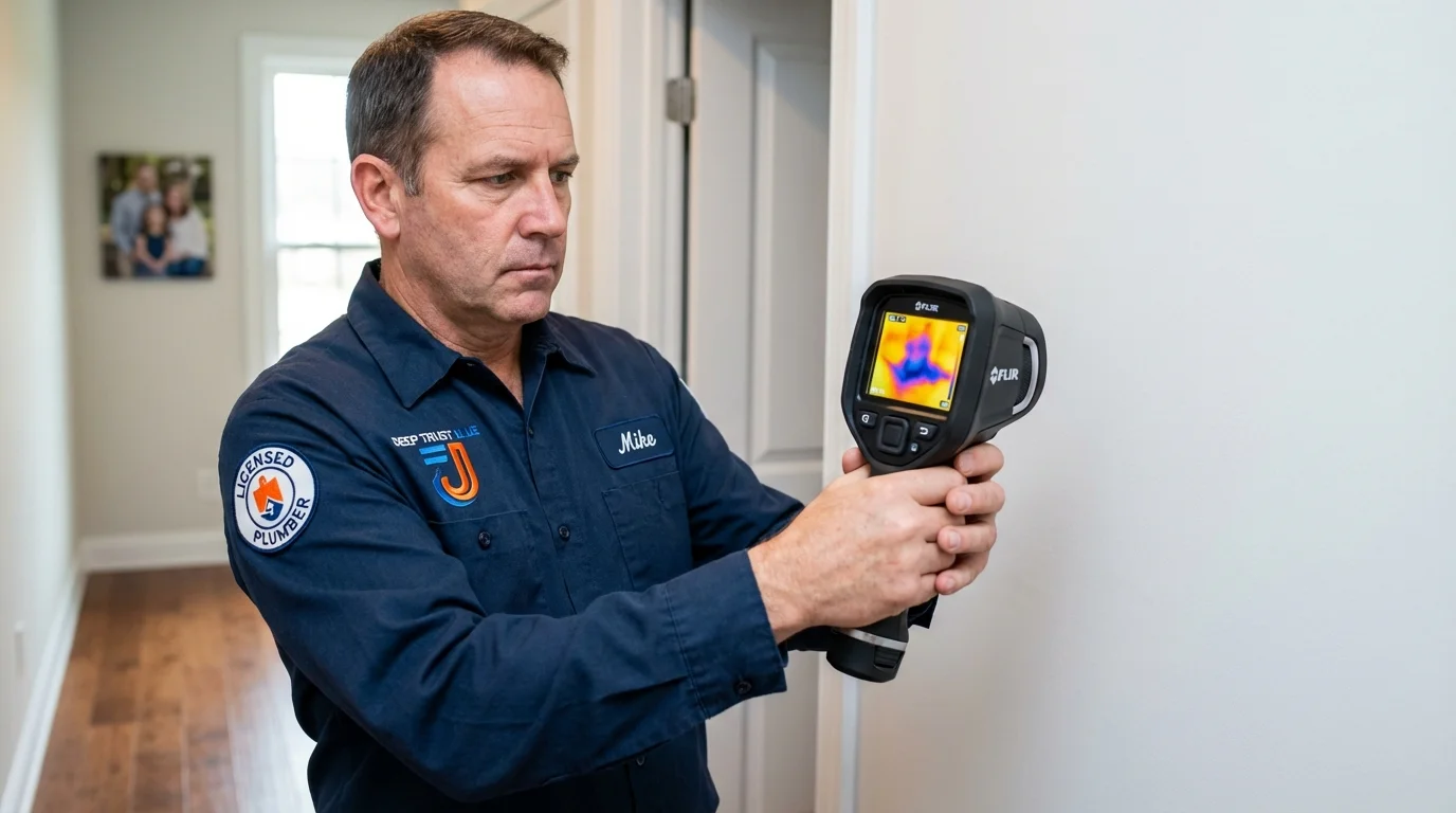 Thermal imaging leak detection by Johns Plumbing LLC in Daniels